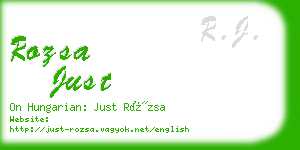 rozsa just business card